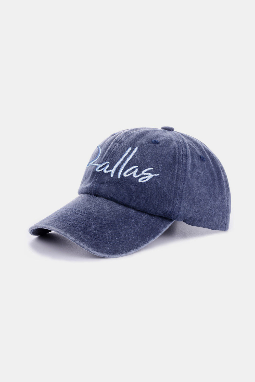 Zenana Washed Dallas Embroidered Baseball Cap - Stylish casual headwear with Dallas embroidered logo