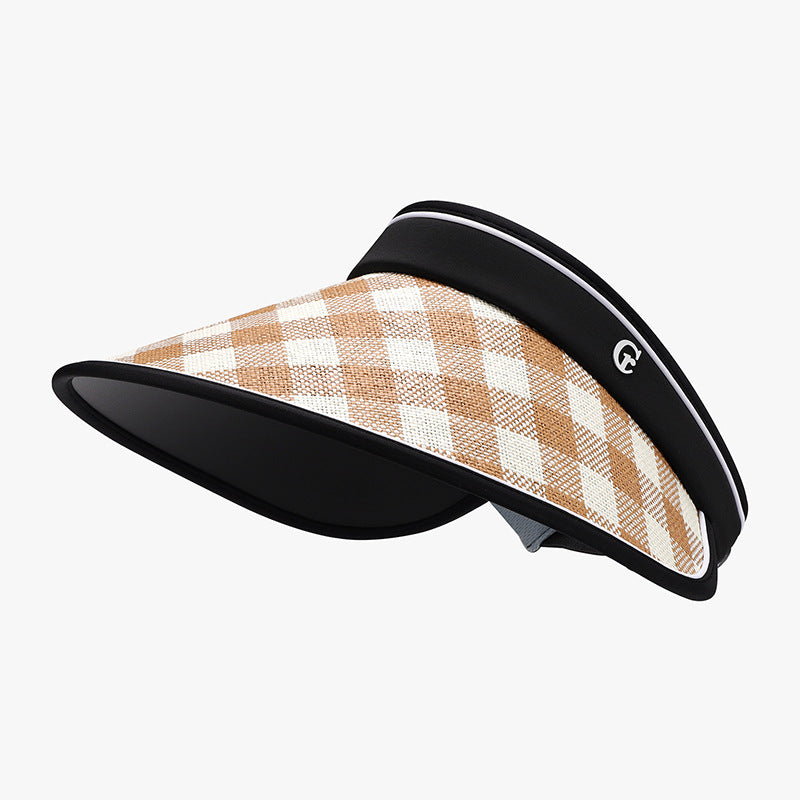 Plaid Natural Grass Adjustable Sun Hat
This adjustable sun hat features a checkered pattern in neutral tones, providing stylish UV protection. The structured visor and comfortable fit make it an excellent accessory for sunny outdoor activities.