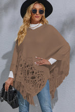 Load image into Gallery viewer, Round Neck Fringe Detail Poncho