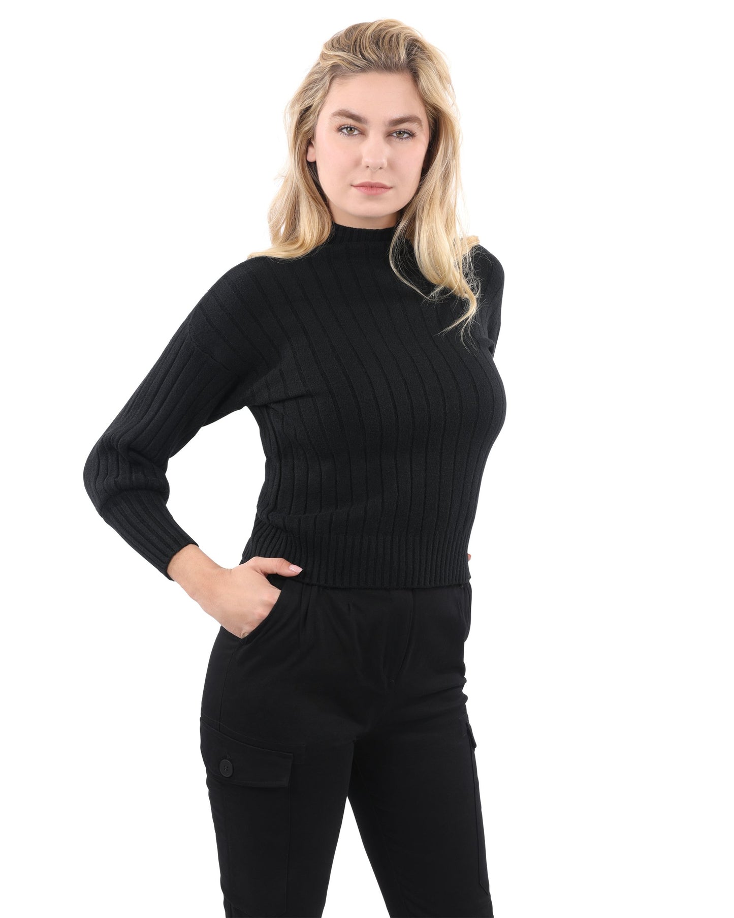 Pickfair Ribbed Sweater Top Women's Clothing LoveAdora