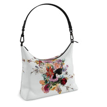 Load image into Gallery viewer, Jacki Easlick Floral Skull Square Hobo Bag Handbag LoveAdora