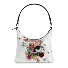 Load image into Gallery viewer, Jacki Easlick Floral Skull Square Hobo Bag Handbag LoveAdora