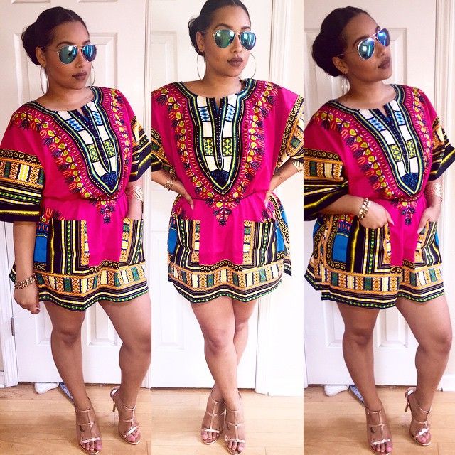 African Dashiki Print Women Shirt