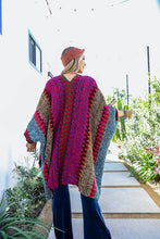 Load image into Gallery viewer, Colorful Crochet Patterned Ruana