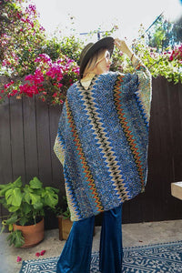 Colorful Crochet Patterned Ruana