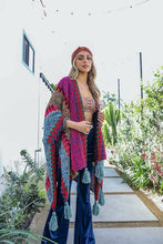 Load image into Gallery viewer, Colorful Crochet Patterned Ruana