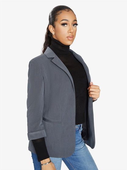 Edge To Edge Blazer Jackets & Coats LoveAdora