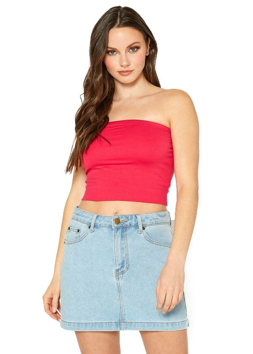 Women's Off Shoulder Cropped Tube Top