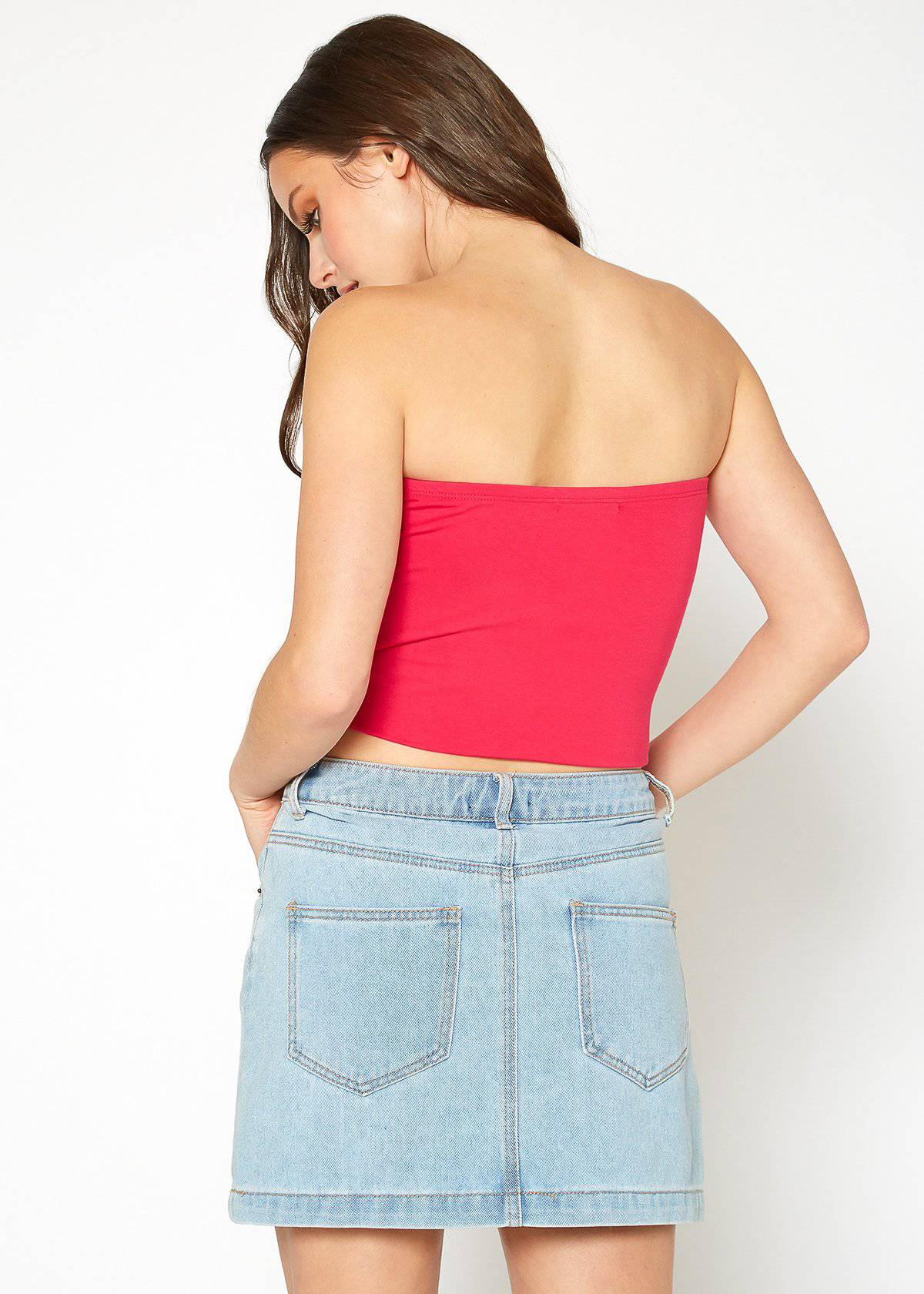 Women's Off Shoulder Cropped Tube Top