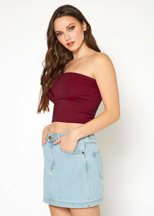 Women's Off Shoulder Cropped Tube Top