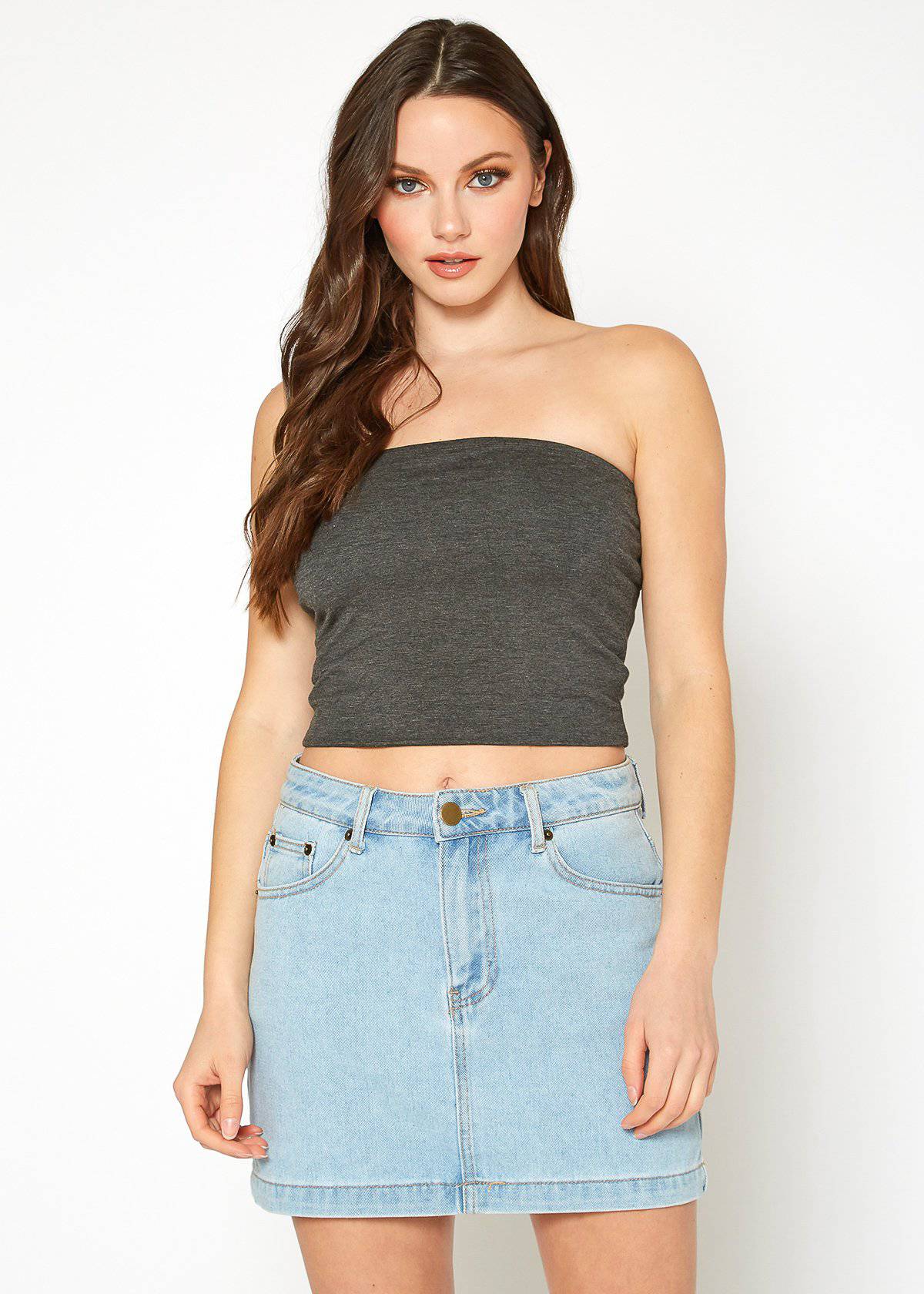 Women's Off Shoulder Cropped Tube Top