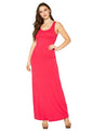 Women's Sleeveless Scoop Neck Maxi Dress