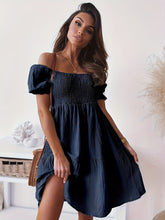 Load image into Gallery viewer, Full Size Ruffled Off-Shoulder Short Sleeve Dress