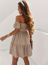 Load image into Gallery viewer, Full Size Ruffled Off-Shoulder Short Sleeve Dress