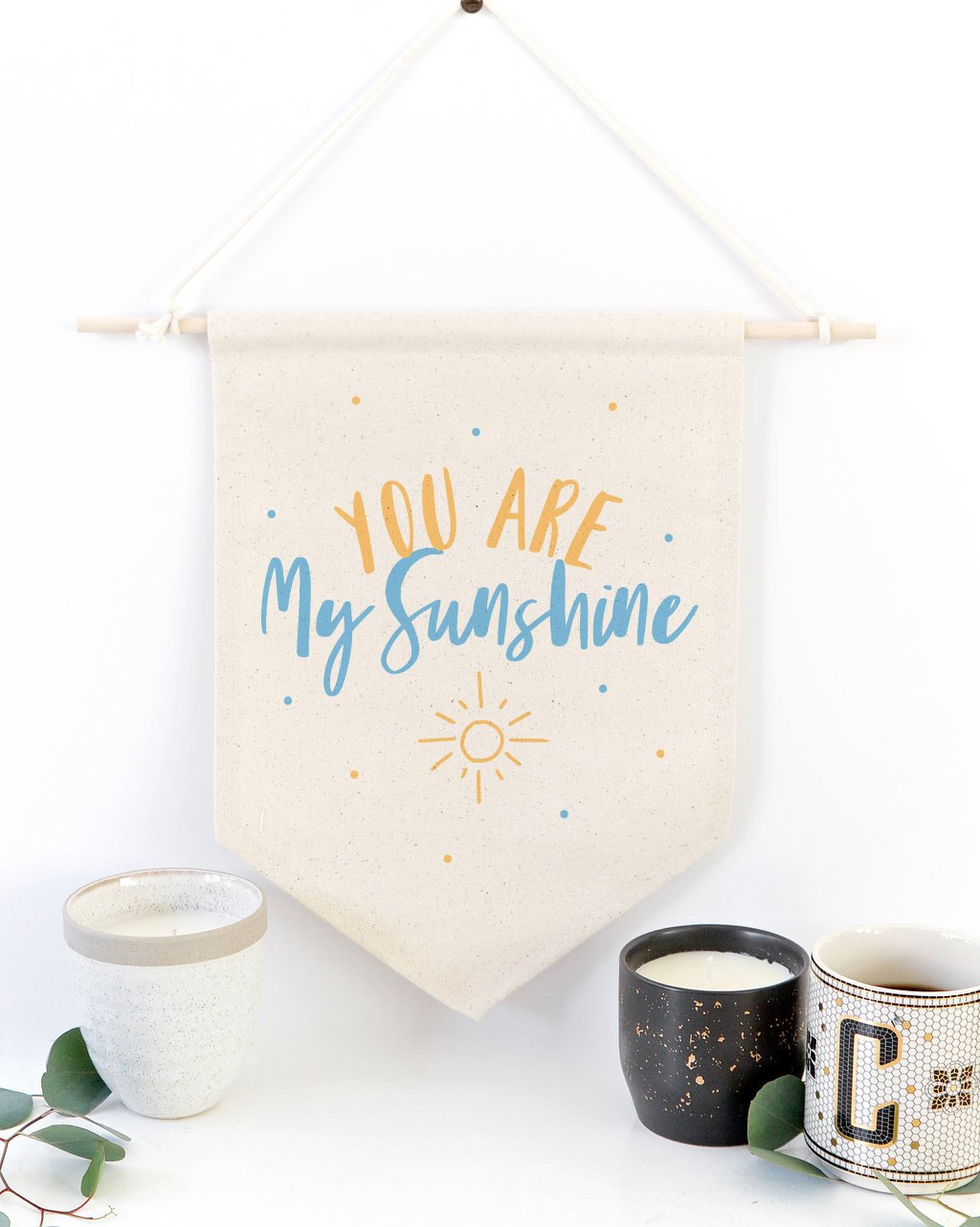 You Are My Shine, Blue and Yellow Hanging Wall Banner