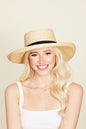 Stylish wide brim straw hat for sunny days