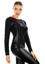 Load image into Gallery viewer, EGI Exclusive Merino Wool Blend Lurex Long Sleeved Top. Proudly Made