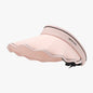 Adjustable Ice Silk Ruffle Sun Hat in Blush