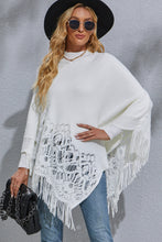 Load image into Gallery viewer, Round Neck Fringe Detail Poncho