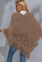 Load image into Gallery viewer, Round Neck Fringe Detail Poncho