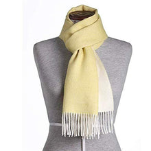 Load image into Gallery viewer, Great Natural Alpaca 100% baby alpaca scarf, yellow-white colour