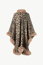 Load image into Gallery viewer, Leopard Open Front Poncho