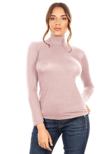 Load image into Gallery viewer, EGI Exclusive Collections Women&#39;s Modal Cashmere Blend Mock Neck Long