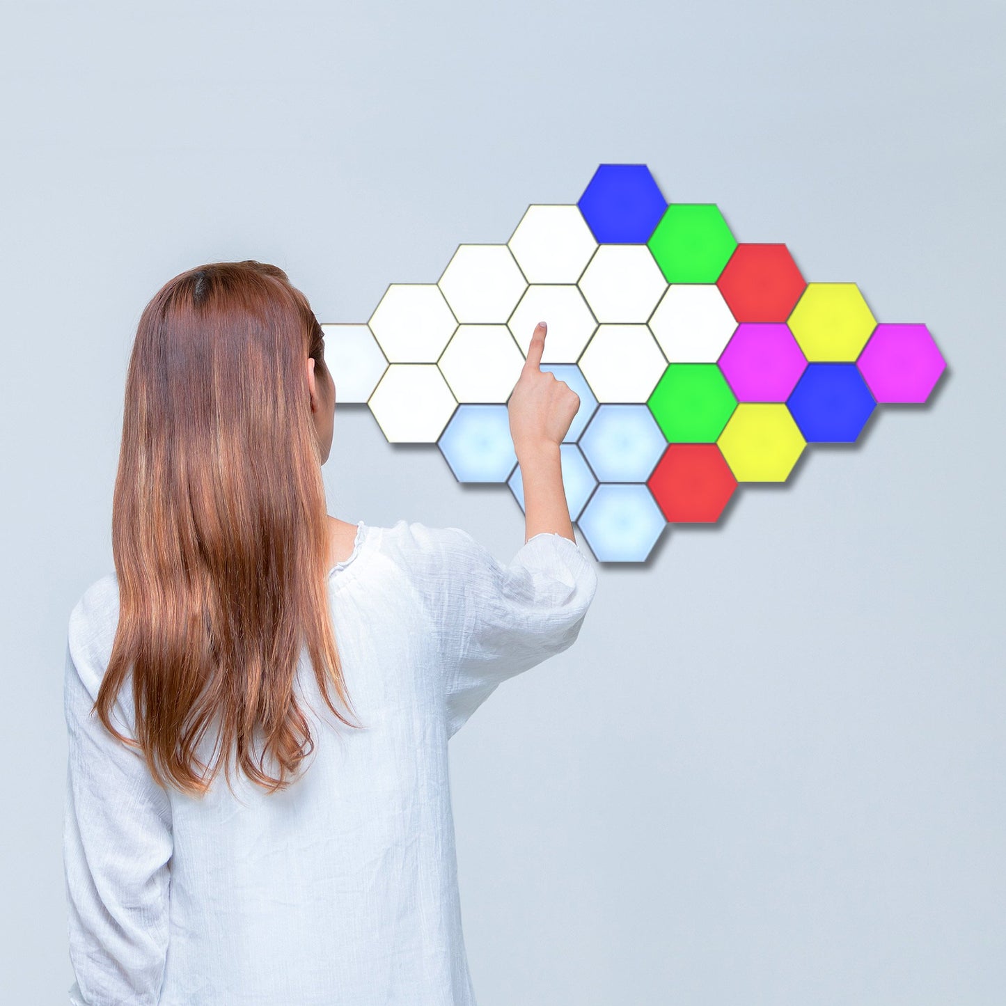 Touch Sensitive Modular Wall Lights, Honeycomb Lightings Lighting LoveAdora