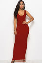 Scoop Neck Wide Strap Maxi Dress