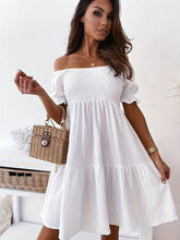 Load image into Gallery viewer, Full Size Ruffled Off-Shoulder Short Sleeve Dress