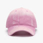 Stylish pink cotton baseball cap with subtle distressed details