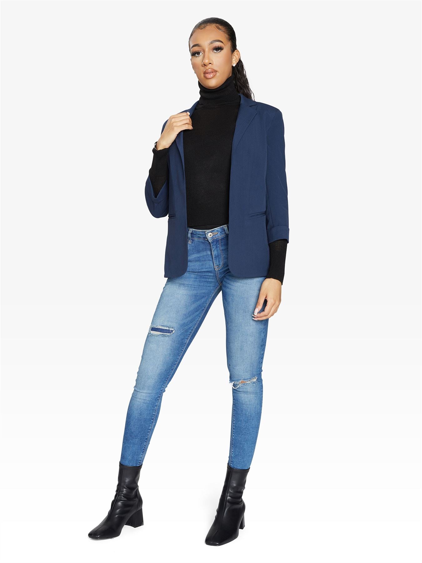 Edge To Edge Blazer Jackets & Coats LoveAdora