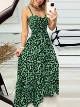 Load image into Gallery viewer, Leopard Sweetheart Neck Cami Dress