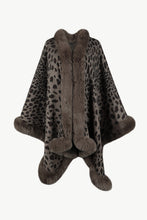 Load image into Gallery viewer, Leopard Open Front Poncho