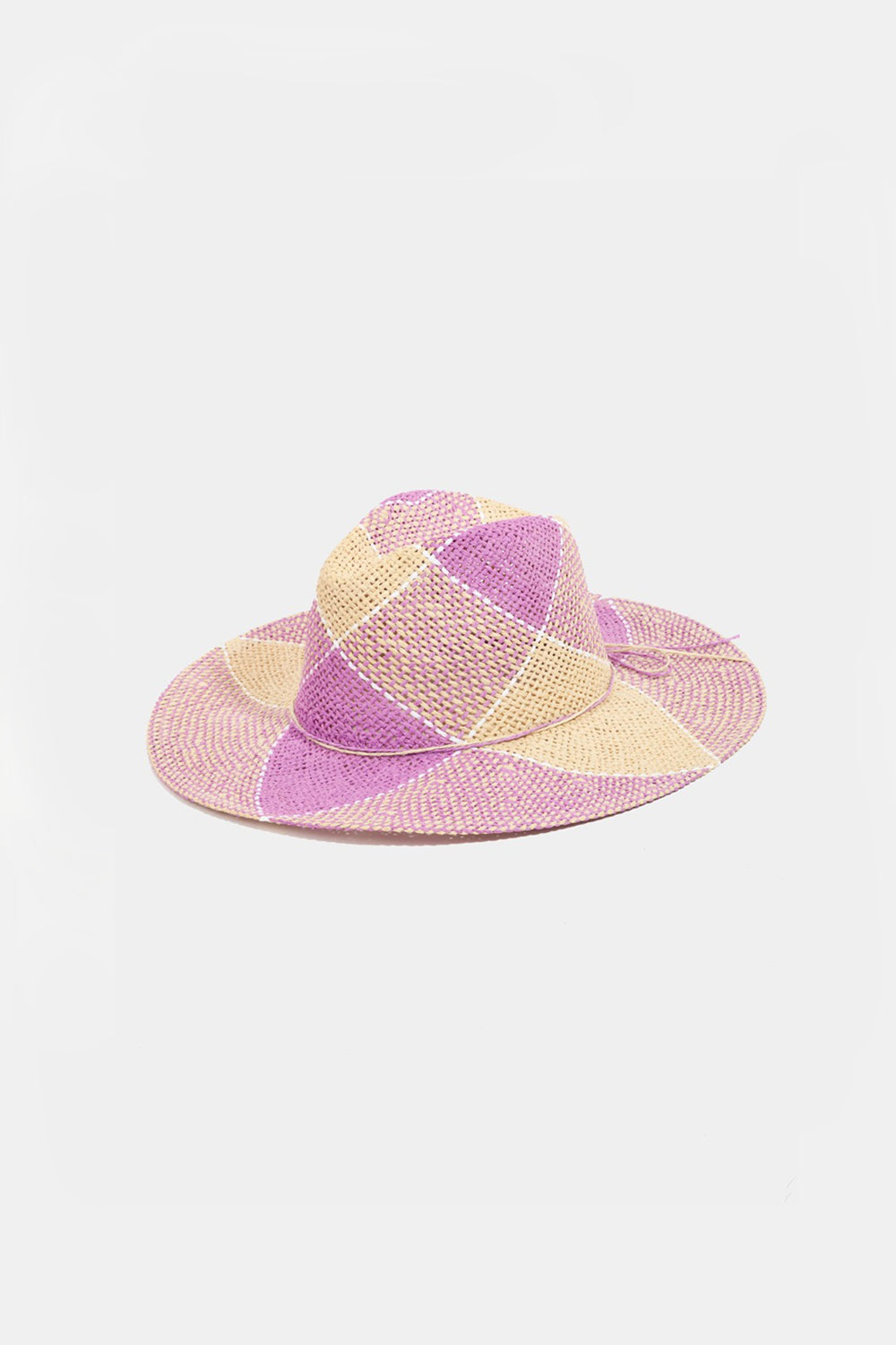 Fashionable Straw Braid Hat with Vibrant Pattern