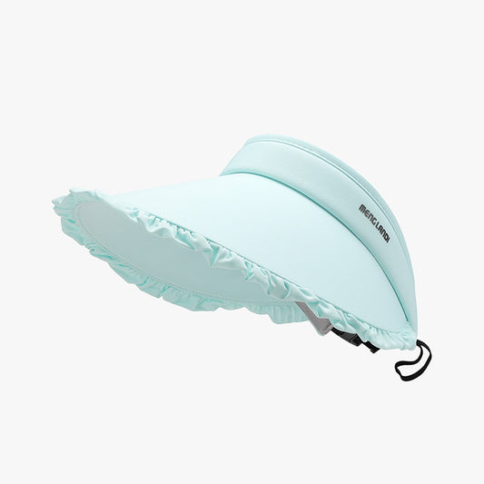 Frill Adjustable Ice Silk Sun Hat in mint green color