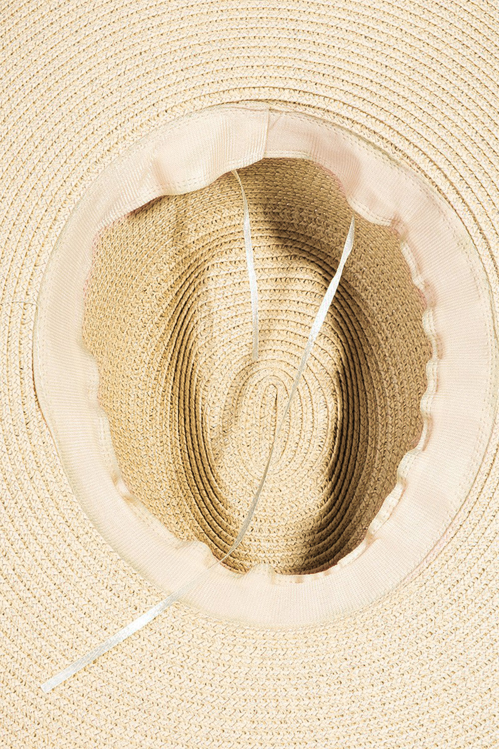 Stylish Straw Sun Hat with Geometric Design