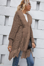 Load image into Gallery viewer, Leopard Fringe Detail Poncho