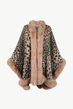 Load image into Gallery viewer, Leopard Open Front Poncho