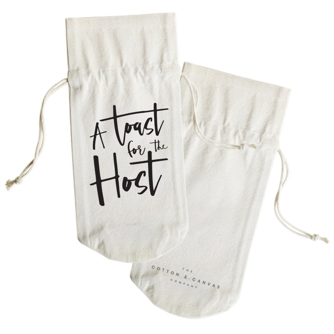 A Toast For the Host Cotton Canvas Wine Bag Gifts LoveAdora