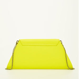 Angelica Electric Yellow Leather Clutch Purse