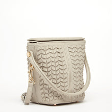 Load image into Gallery viewer, Anna Woven Leather Bag Grayish Beige