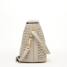 Load image into Gallery viewer, Anna Woven Leather Bag Grayish Beige