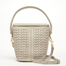 Load image into Gallery viewer, Anna Woven Leather Bag Grayish Beige