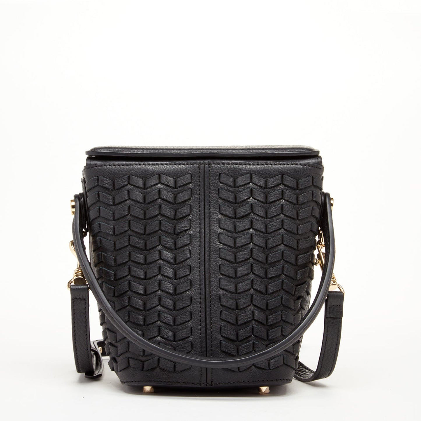 Anna Woven Leather Bag Black