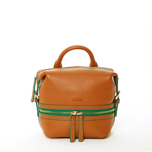 Ashley Small Brown Leather Backpack