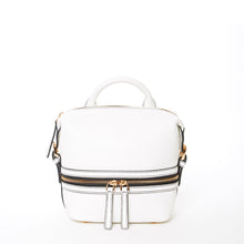 Load image into Gallery viewer, Ashley Small White Leather Backpack Purse