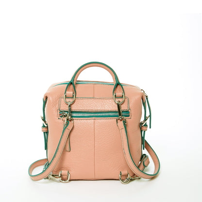 Ashley Small Pink Leather Backpack Purse