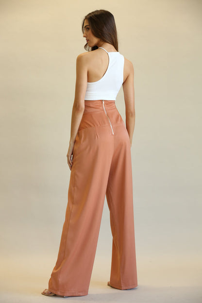 Gala - Ultra High Waist Rust Colored Pants