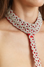 Load image into Gallery viewer, Glamorous diamond and ruby necklace adorning a woman&#39;s neck